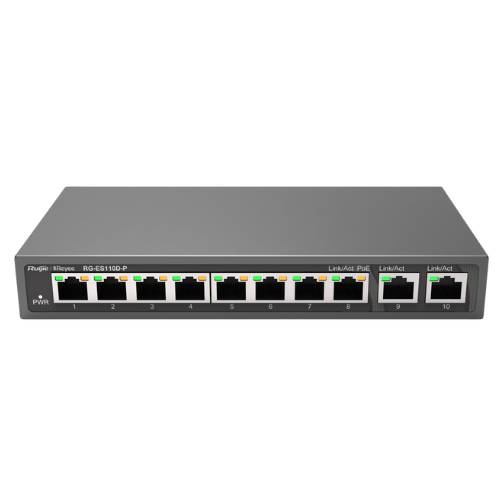 Switch-POE-Ruijie-RG-ES110D-P-V2-8-port-va-2-uplink-10-100Mbps-Unmanaged
